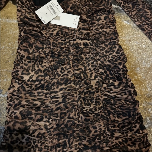 Good American Mesh Leopard Print Mini Dress. Size medium. - Picture 4 of 5